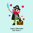 Pirate aventurier pour un anniversaire joyeux